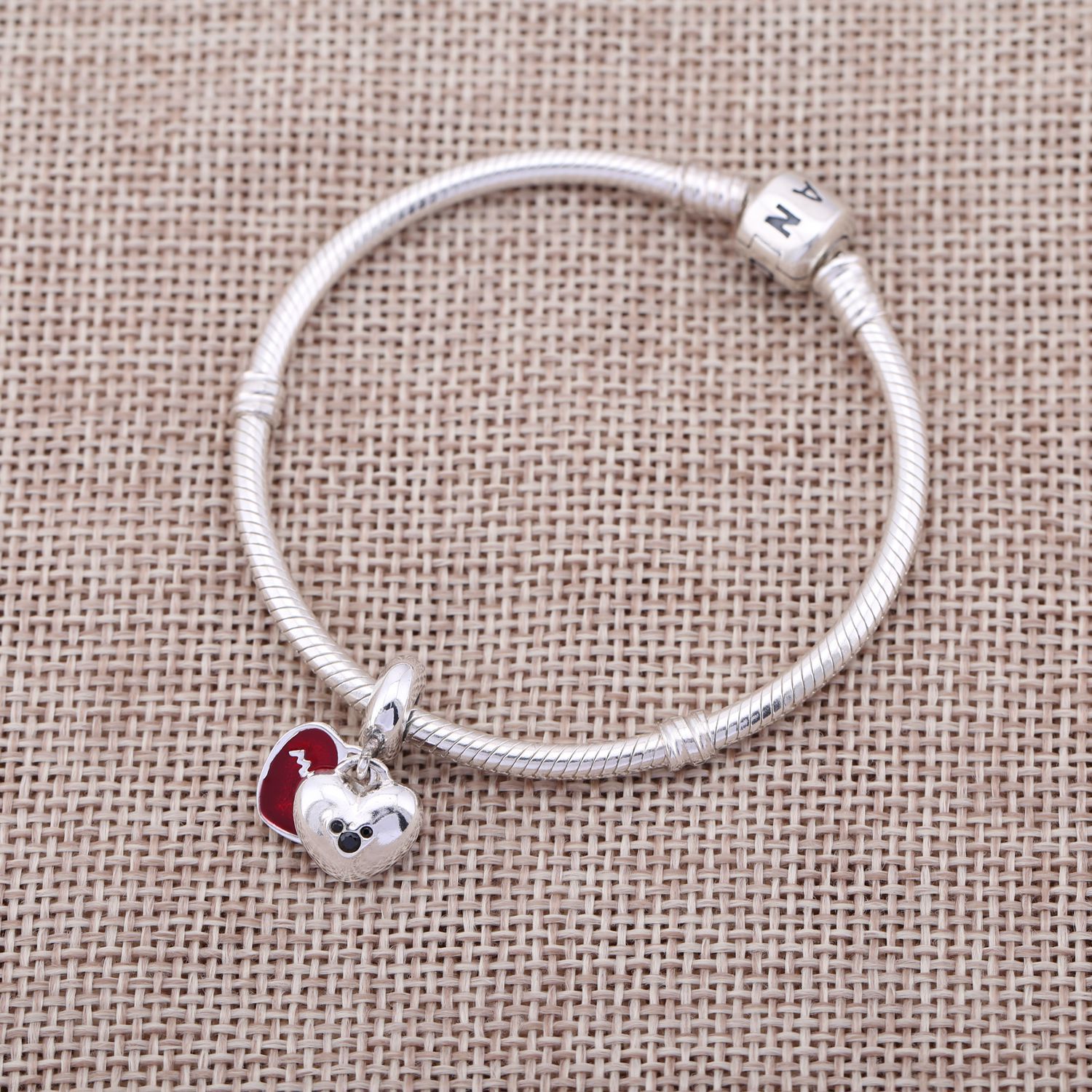 Pandora Zilveren Disney, Mickey & Minnie Hangende Bedel 791441Nck