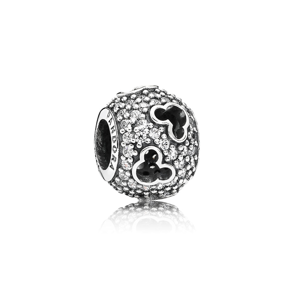 Pandora Zilveren Disney, Mickey Silhouetten Bedel 791442CZ