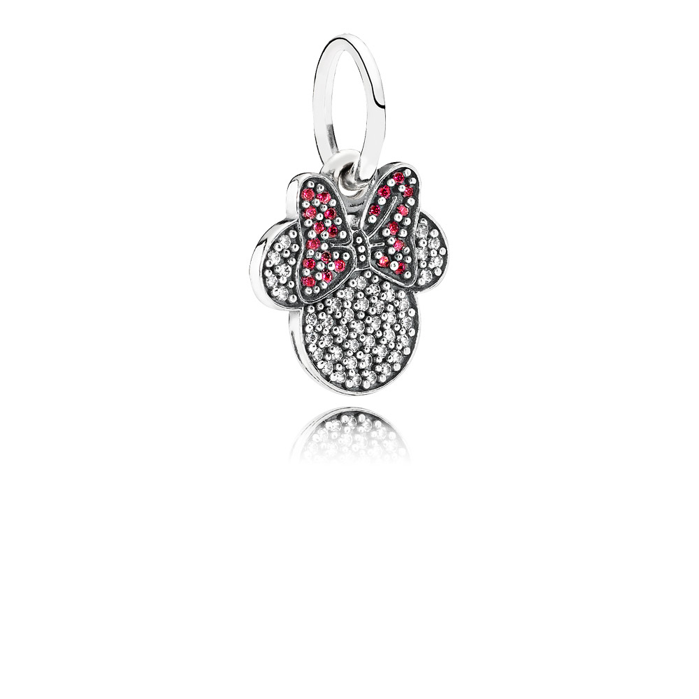 Pandora Zilveren Disney, Sprankelende Minnie Icon Hangende Bedel 791447CZ