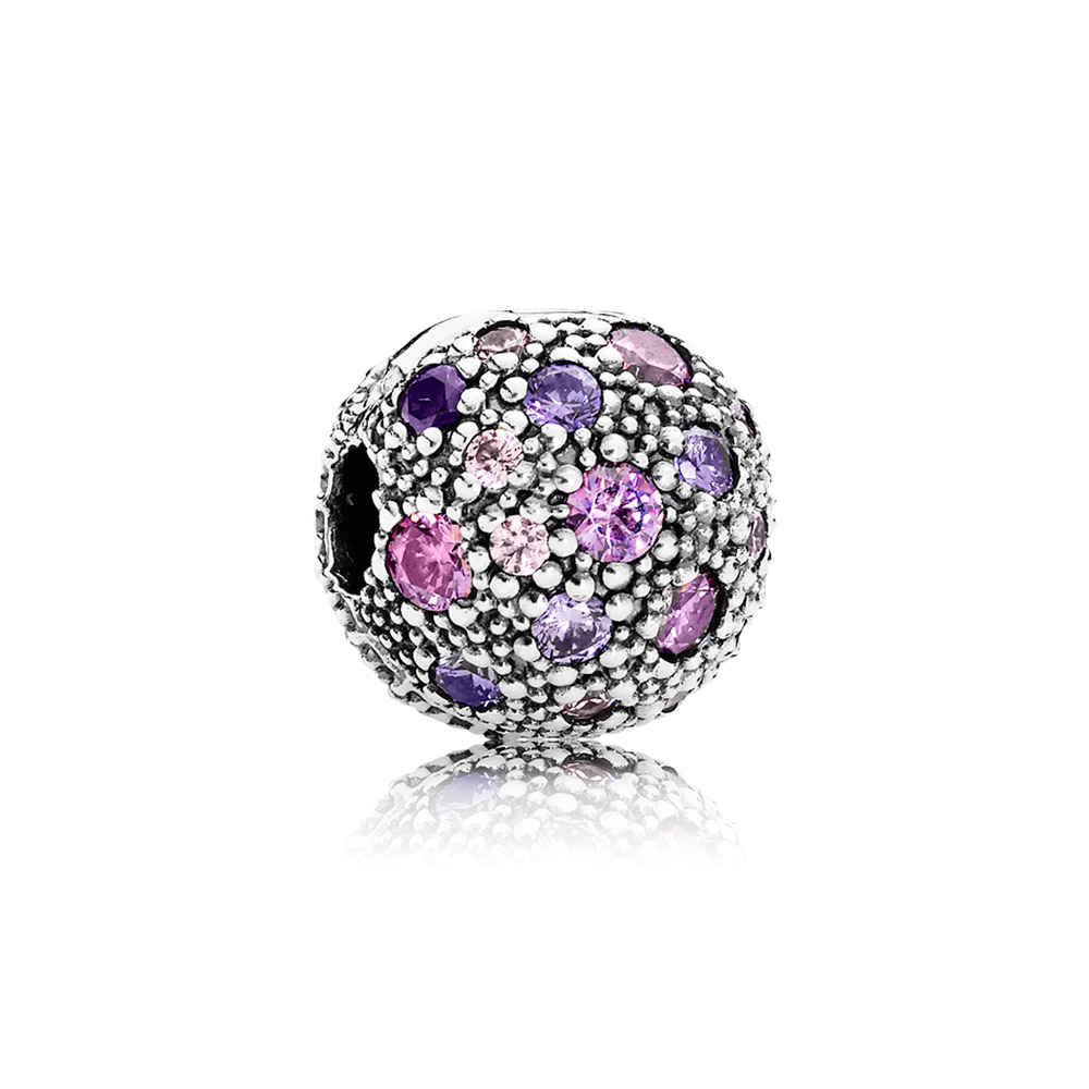 Pandora Zilveren Fancy Paarse Kosmische Sterren Clip 791286Cfpmx