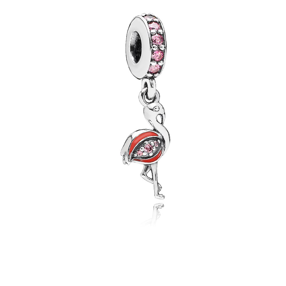 Pandora Zilveren Flamingo Hangende Bedel 791294CZs