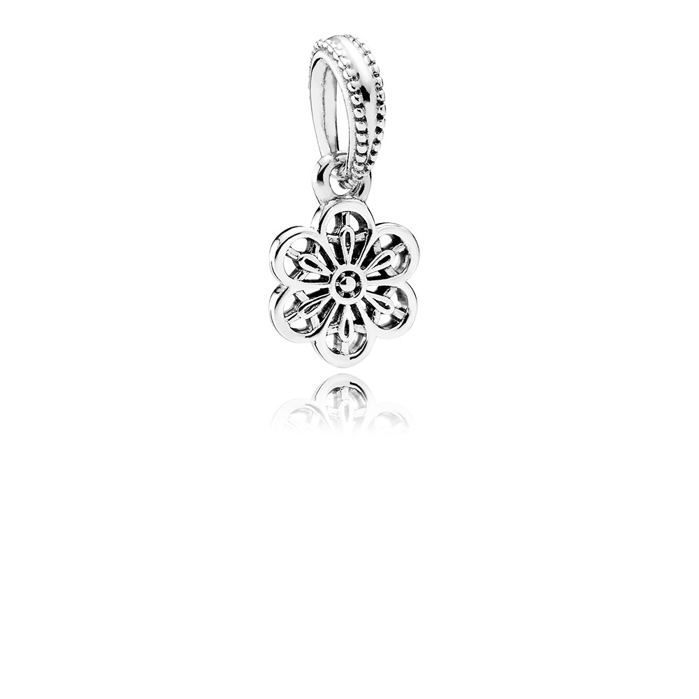 Pandora Zilveren Floral Daisy Lace Hangende Bedel 791835