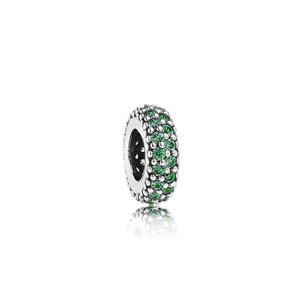 Pandora Zilveren Groene Pavé-Inspiratie Spacer 791359CZn