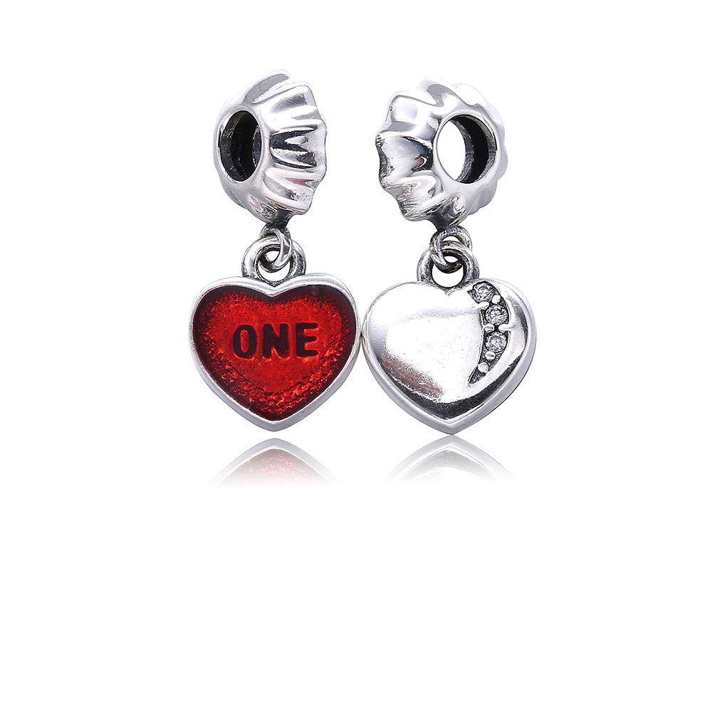 Pandora Zilveren Hart "One Love" Hangende Bedel Pj0002-1