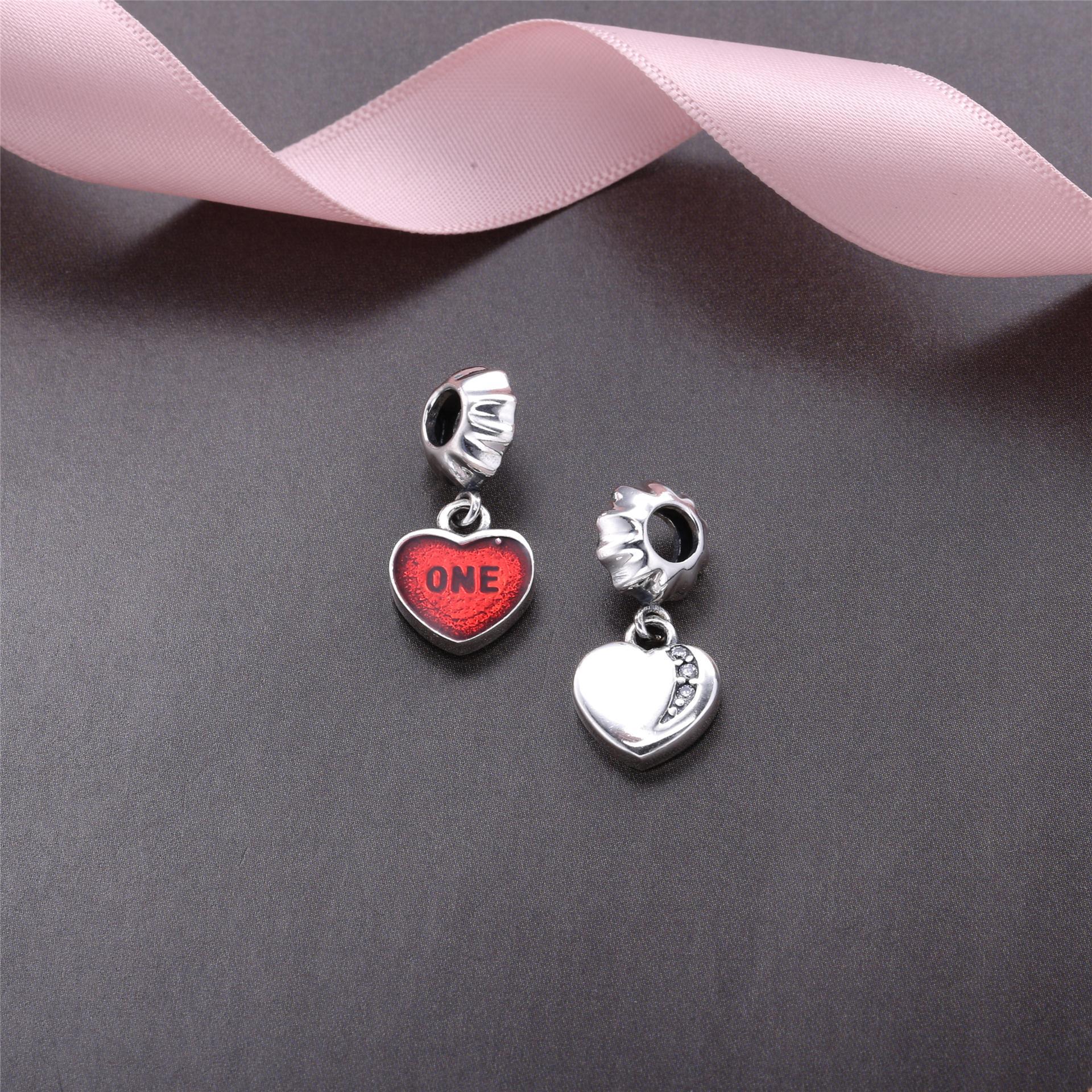 Pandora Zilveren Hart "One Love" Hangende Bedel Pj0002-1