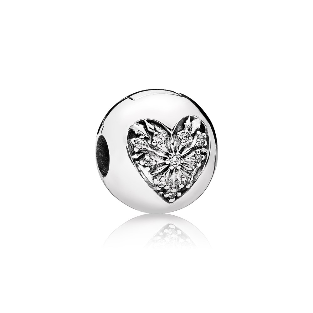 Pandora Zilveren Hart Van De Winter Clip 796388CZ