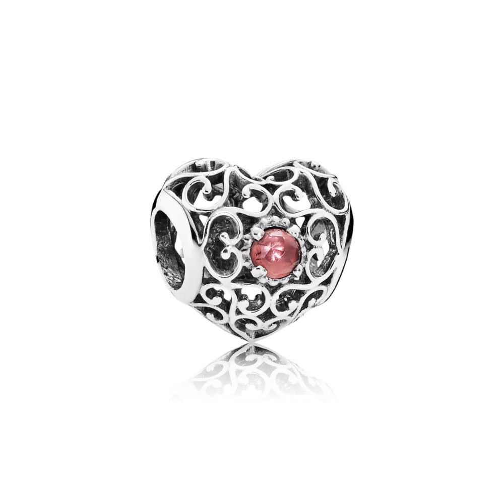 Pandora Zilveren Januari Handtekening Hart Birthstone Bedel 791784Gr