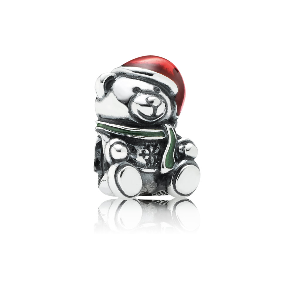 Pandora Zilveren Kerst Teddybeer Bedel 791391ENMX