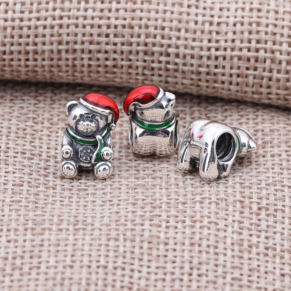 Pandora Zilveren Kerst Teddybeer Bedel 791391ENMX