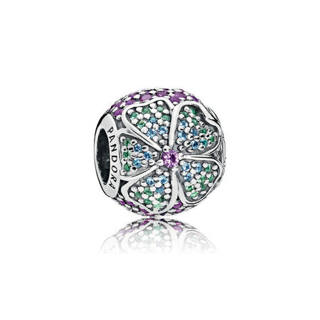 Pandora Zilveren Multi-Gekleurde Glorieuze Bloom Bedel 797067Nrpmx