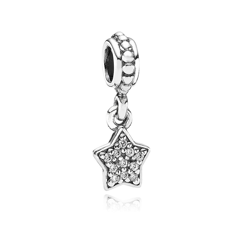 Pandora Zilveren Pavé Ster Hangende Bedel 791024CZ