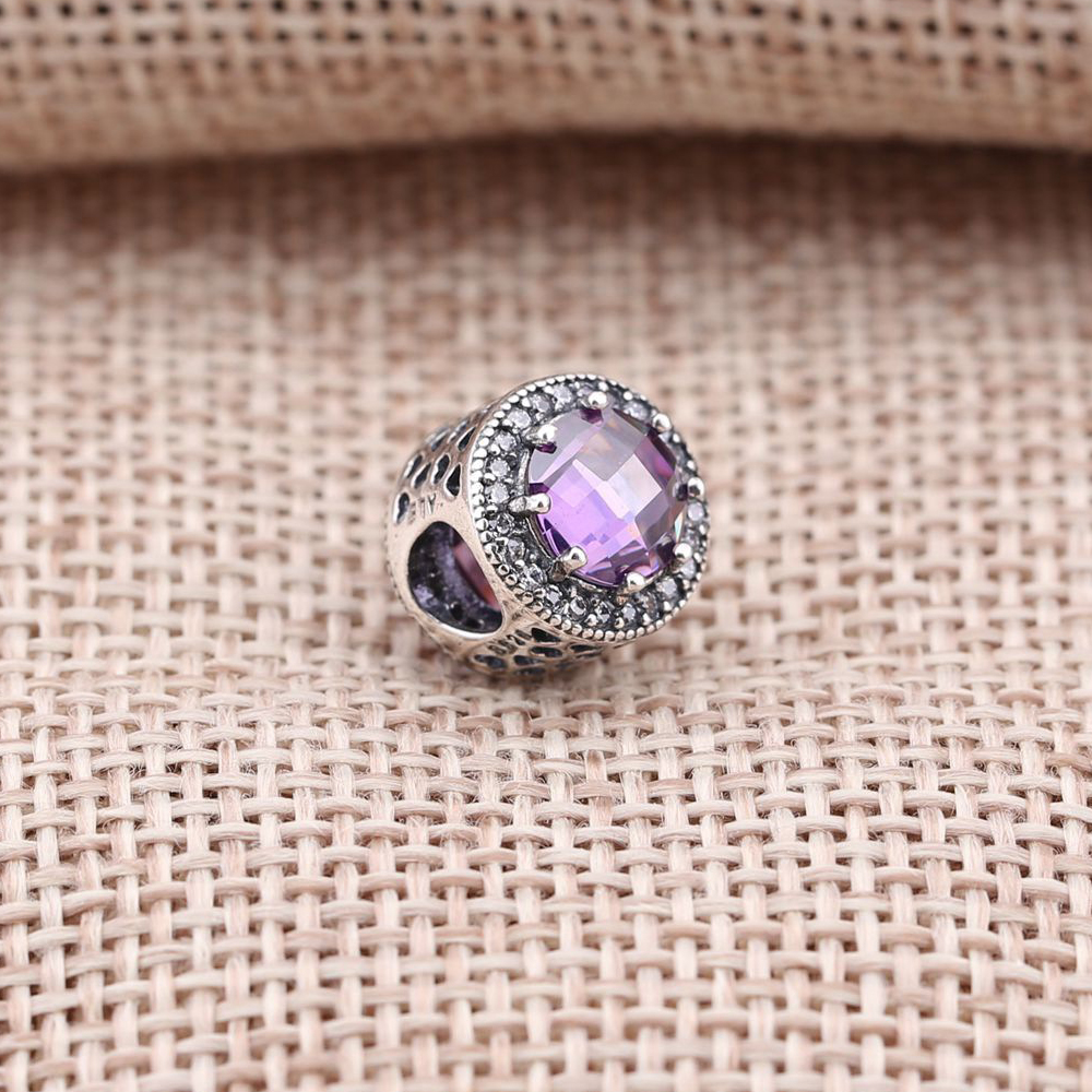 Pandora Zilveren Royal Purple Stralende Harten Bedel 791725Nrp