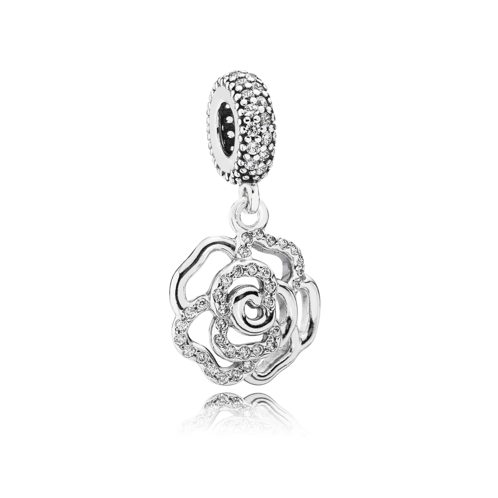 Pandora Zilveren Shimmering Rose Openwork Hangende Bedel 791526CZ