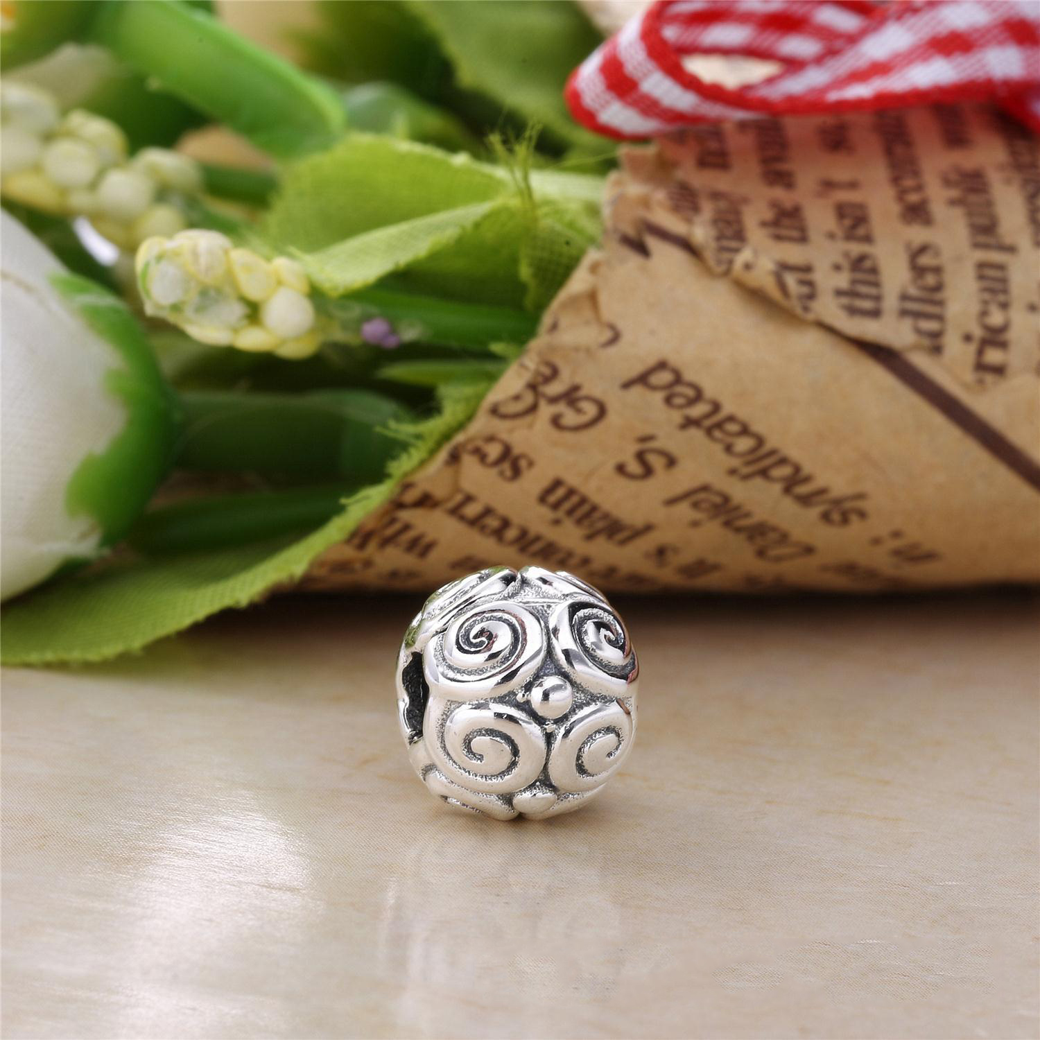 Pandora Zilveren Swirl Stippen Clip 790161