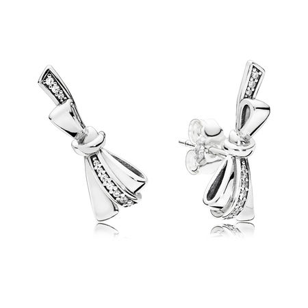 PANDORA Brilliant Bows Oorbellen 297234CZ