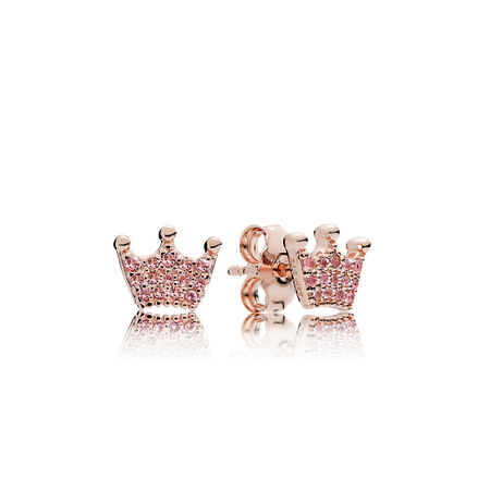 Pandora Rose Pink Enchanted Crowns Oorbellen 287127NPO