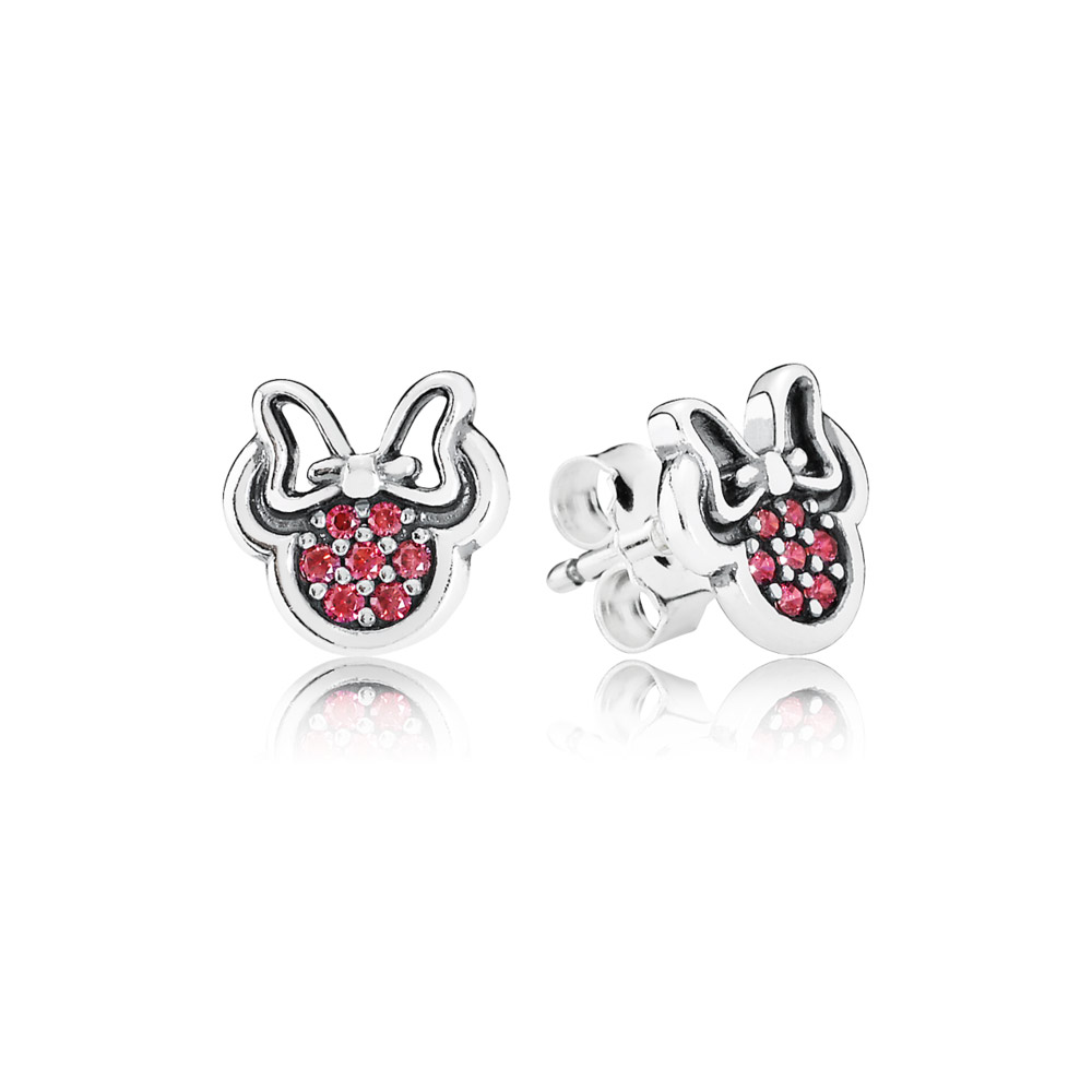 Pandora Zilveren Disney, Minnie Oorbellen 290580CZr