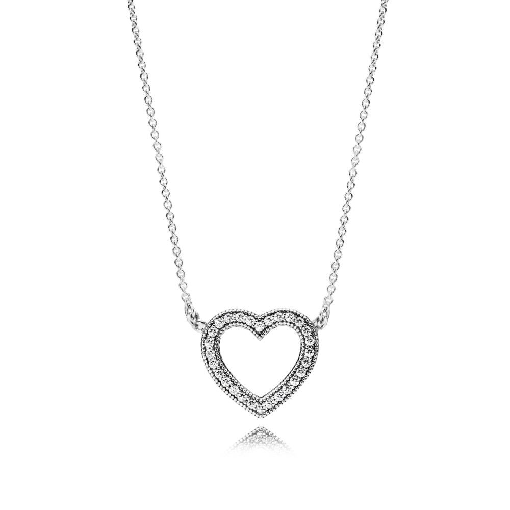 Loving Hearts Of Pandora Necklace - 590534CZ-45