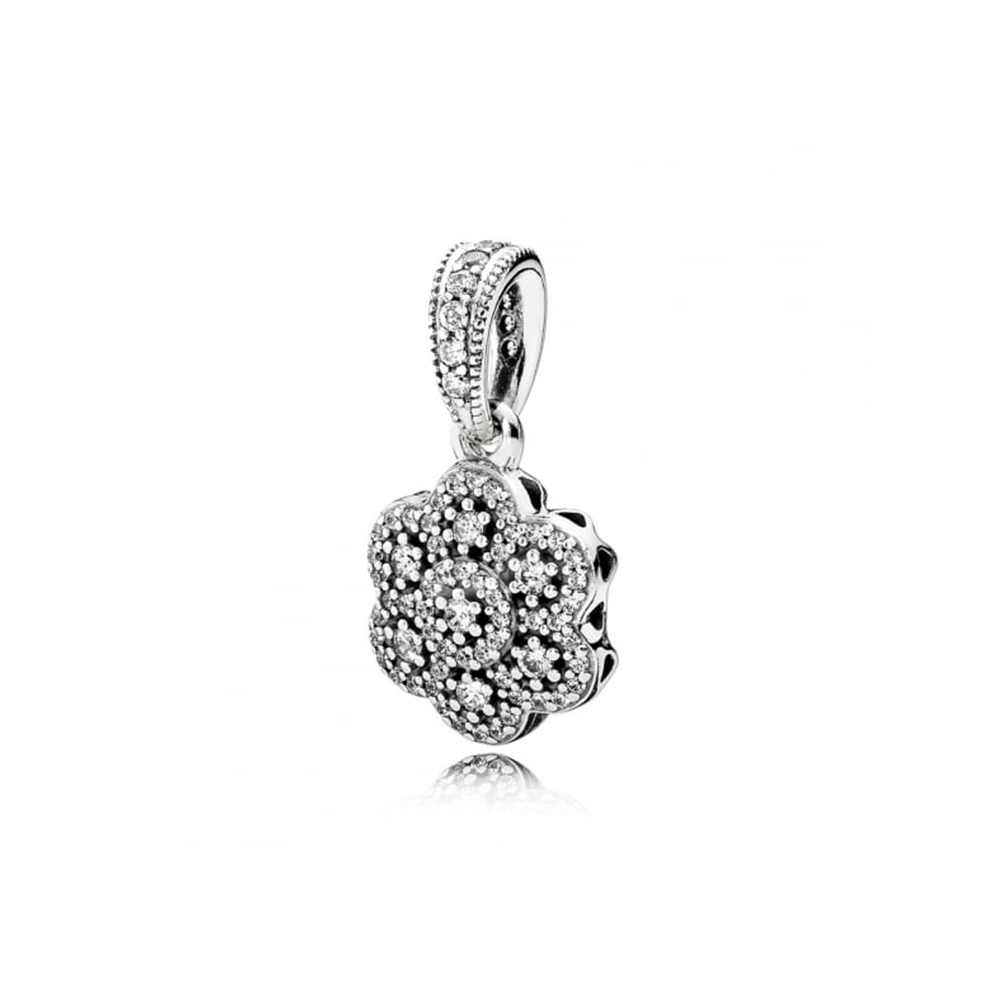 PANDORA Crystallised Floral Pendant - 390392CZ