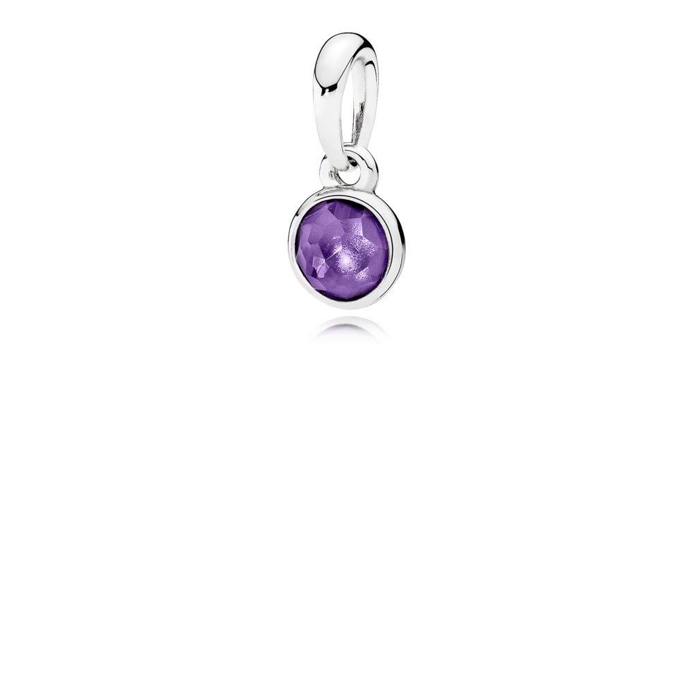 PANDORA February Droplet Pendant - 390396Sam