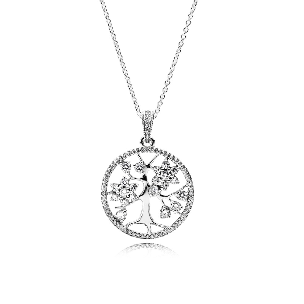 Pandora Zilveren Stamboom Ketting 390384CZ-80