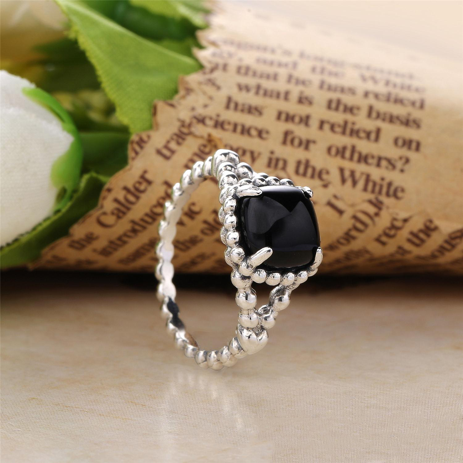 PANDORA Black Vibrant Spirit Ring 197188NCK