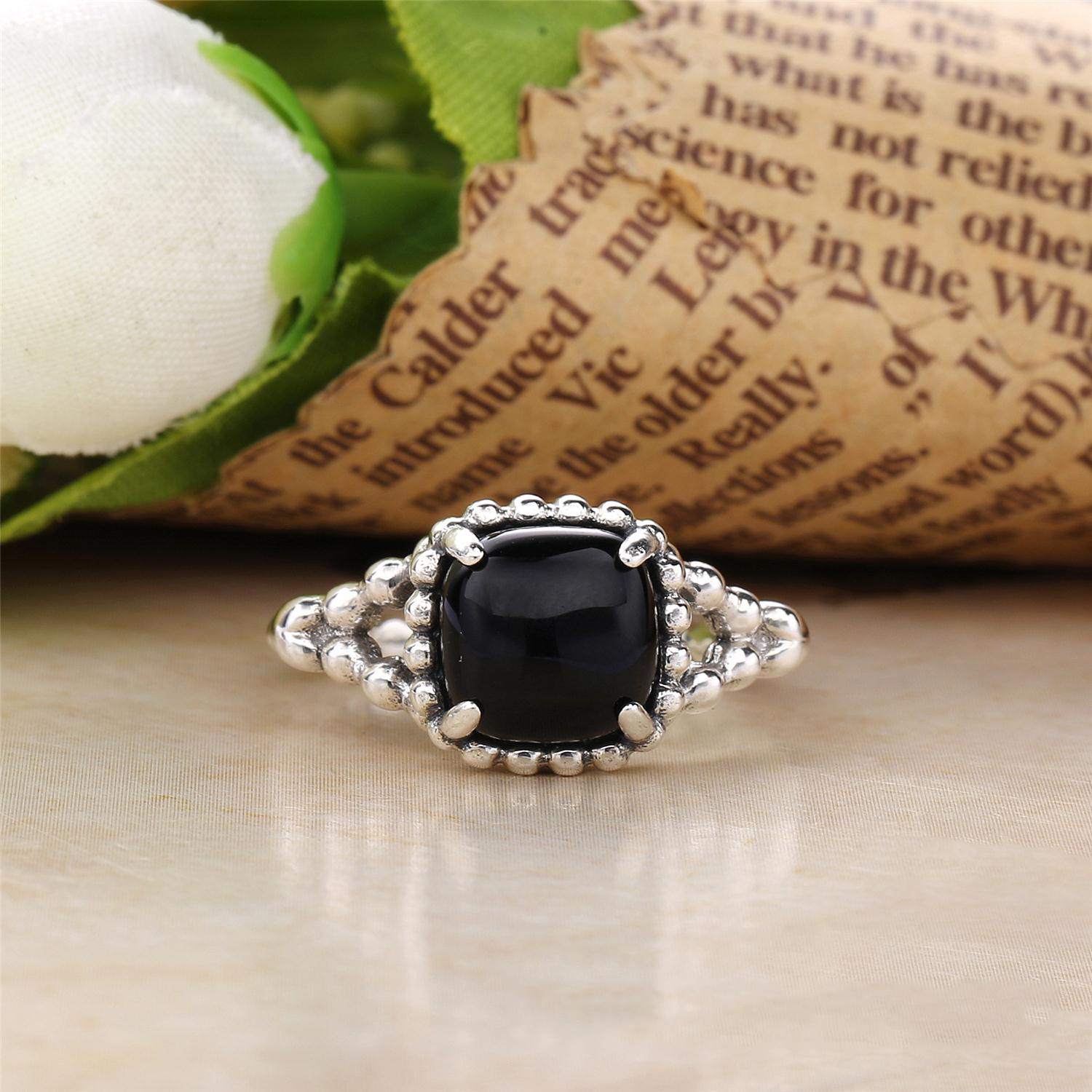 PANDORA Black Vibrant Spirit Ring 197188NCK