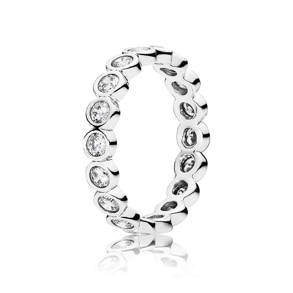 PANDORA Large Round Eternity Silver Ring With Cubic Zirconia - 190942CZ