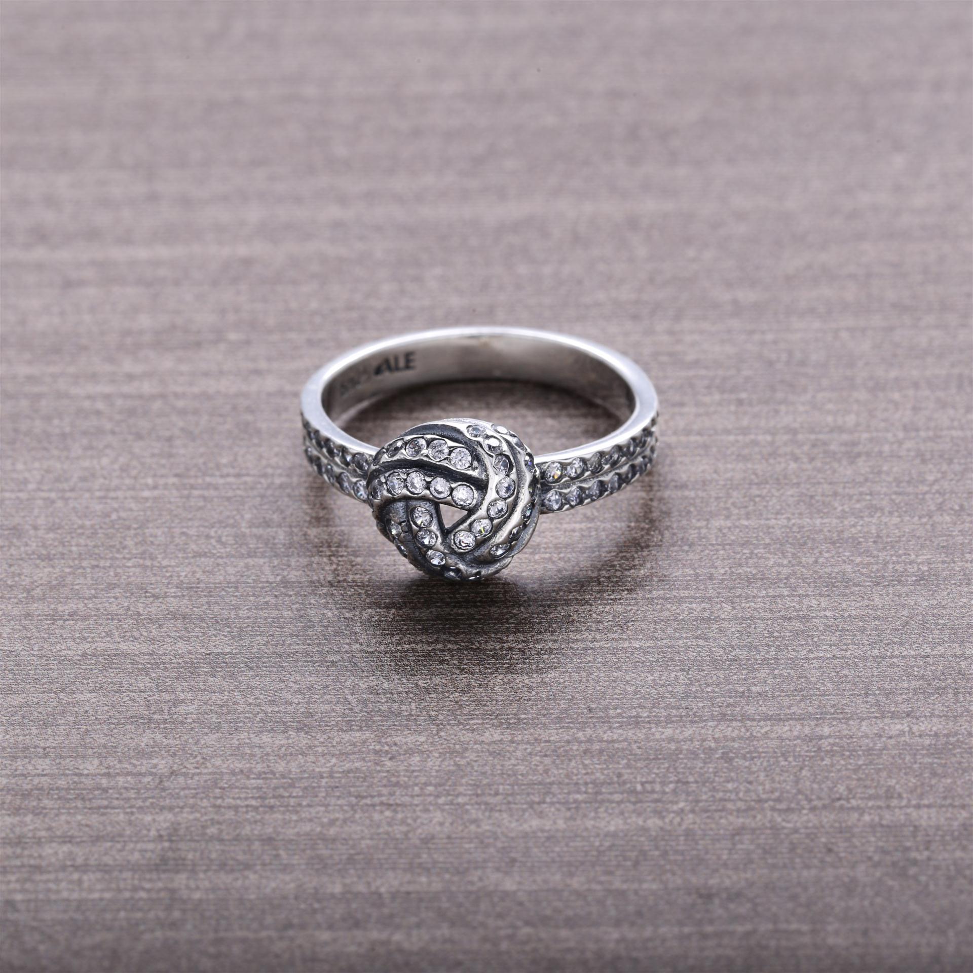 PANDORA Ring Sprankelende Liefdesknoop 190997CZ