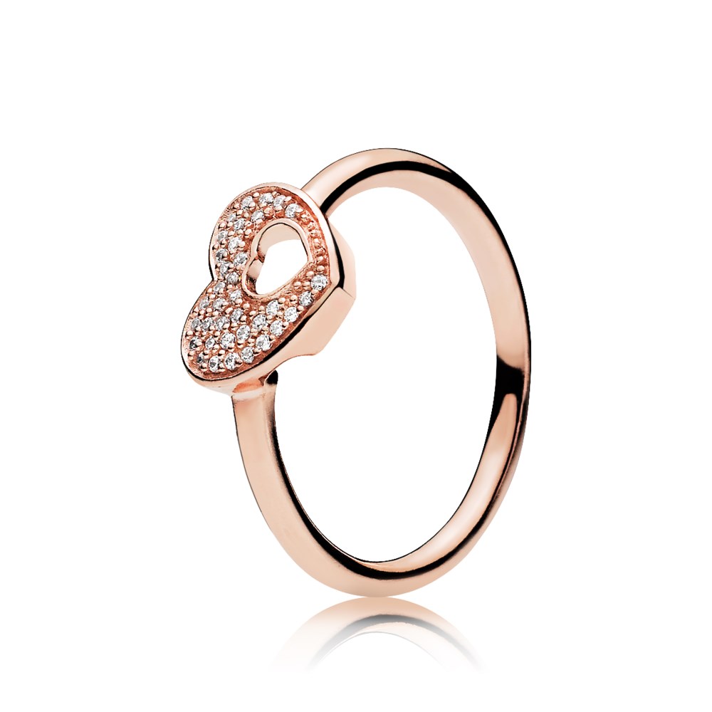 Pandora Rose Glinsterende Puzzel Hart Frame Ring 186550CZ