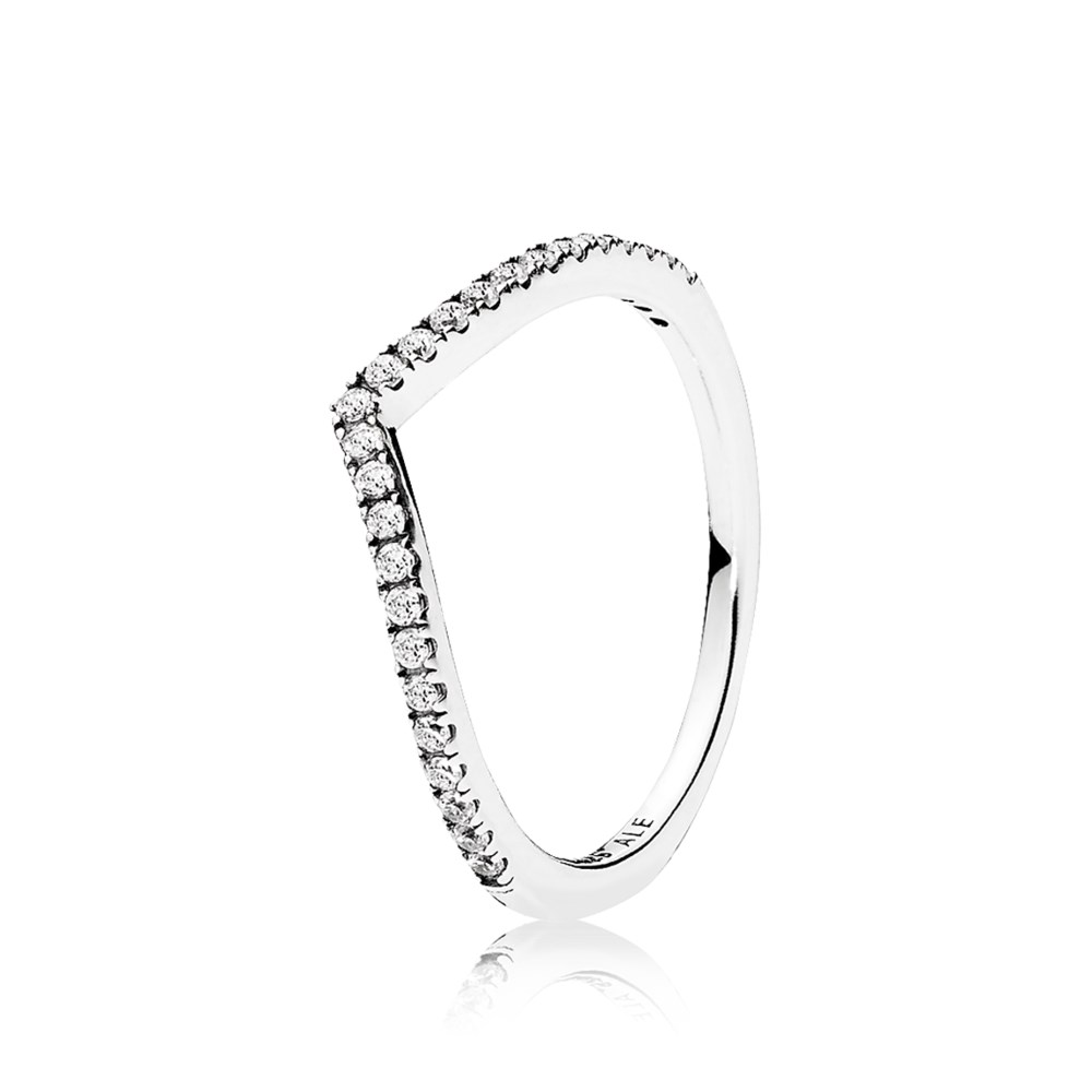 PANDORA Schitterende Wishbone Ring 196316CZ