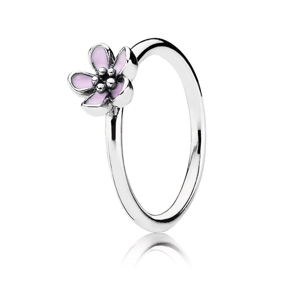 PANDORA Silver Ring With Pink Enamel - 190879En40