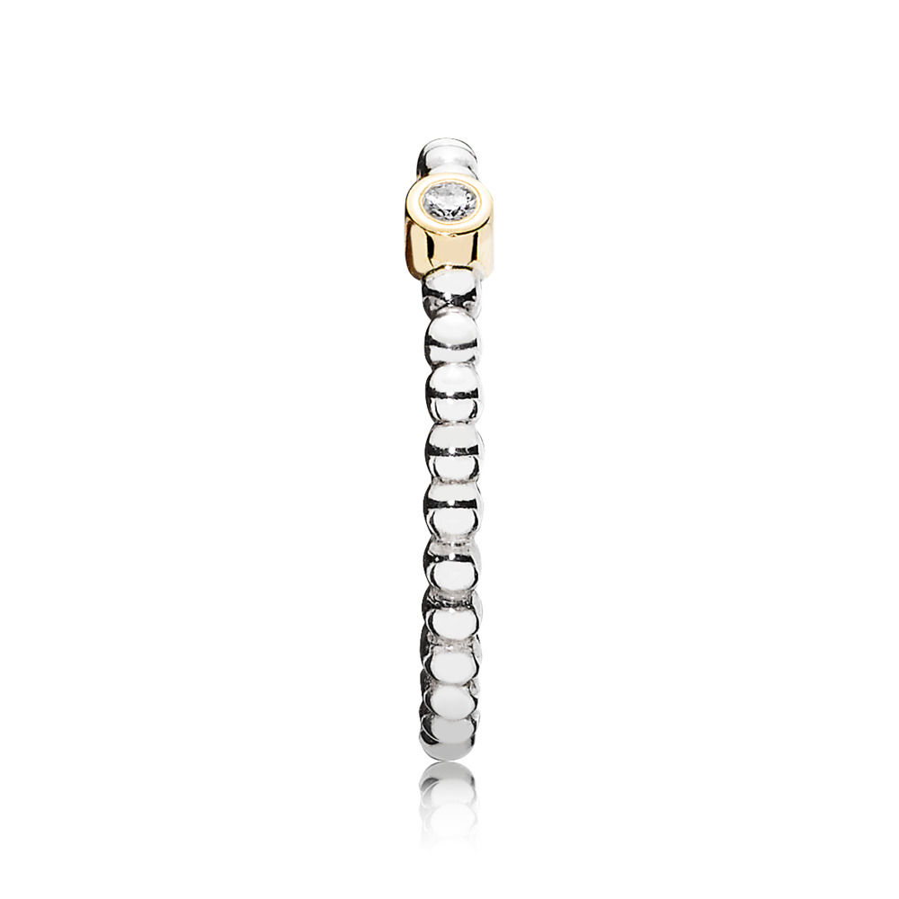 Pandora Zilver En 14K Goud Avond Ster Ring 190214D