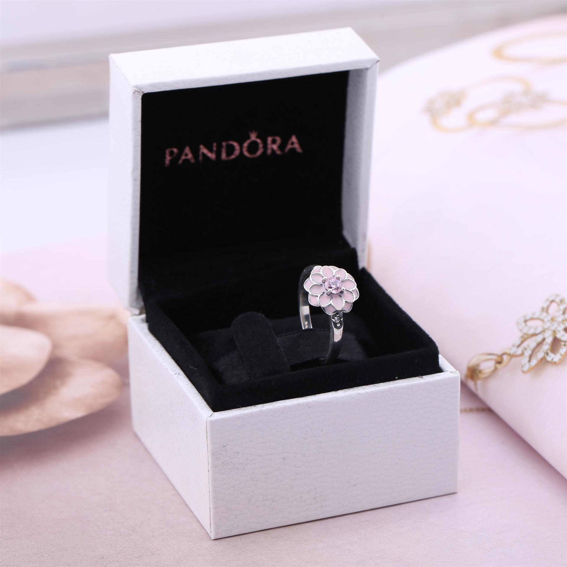 Pandora Zilveren Bloeiende Dahlia Glazuur Ring 190985Nbp