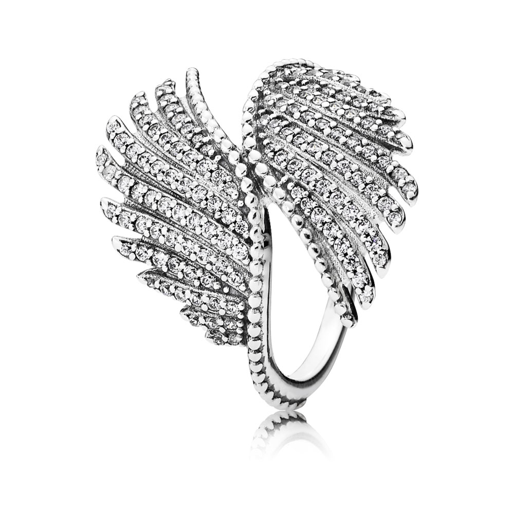 Pandora Zilveren Majestic Feathers Ring 190960CZ