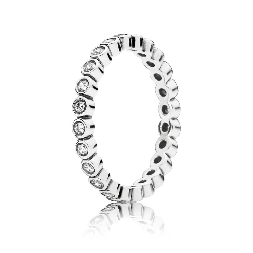 PANDORA Zilveren Ring Met Kleine Ronde Eternity En Zirkonia 190941CZ