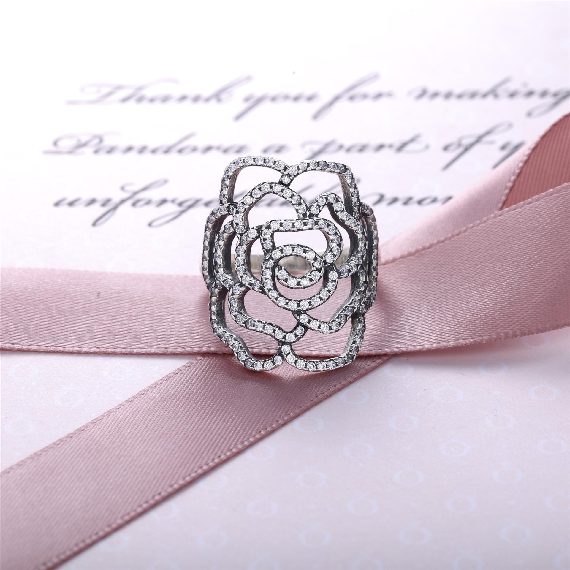 Pandora Zilveren Shimmering Rose Ring 190951CZ