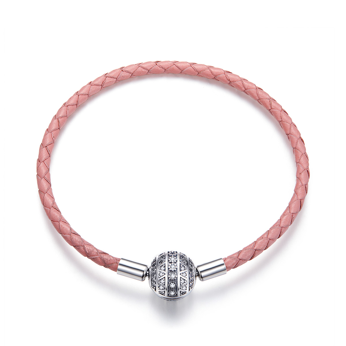 Pandora Style Meisjesachtige emotie Leren armband - SCB114