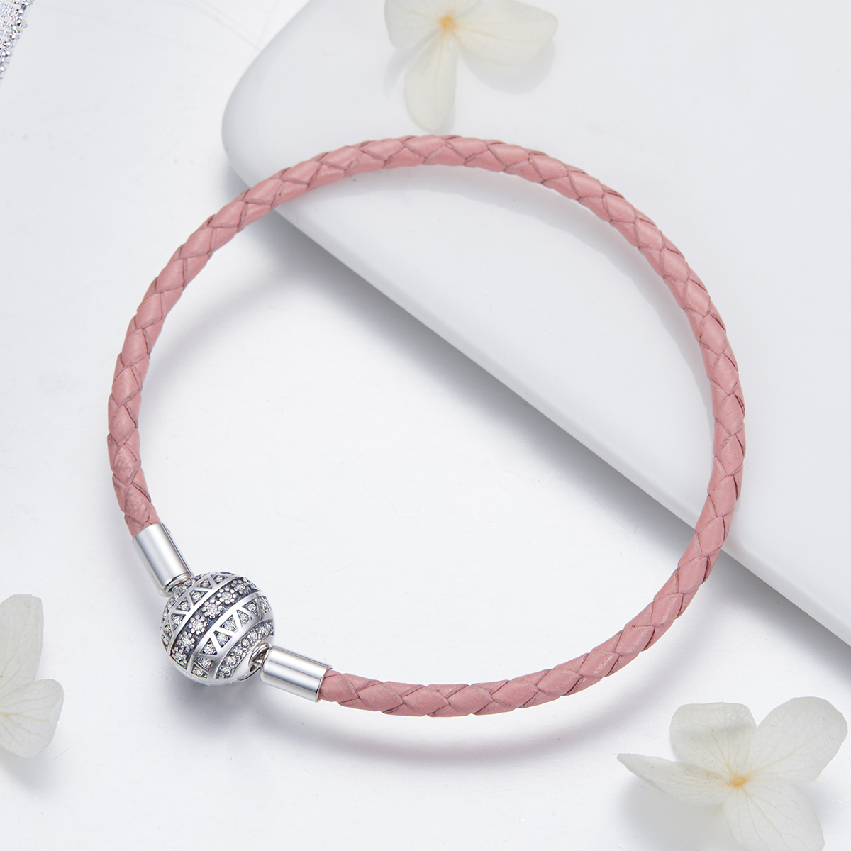 Pandora Style Meisjesachtige emotie Leren armband - SCB114