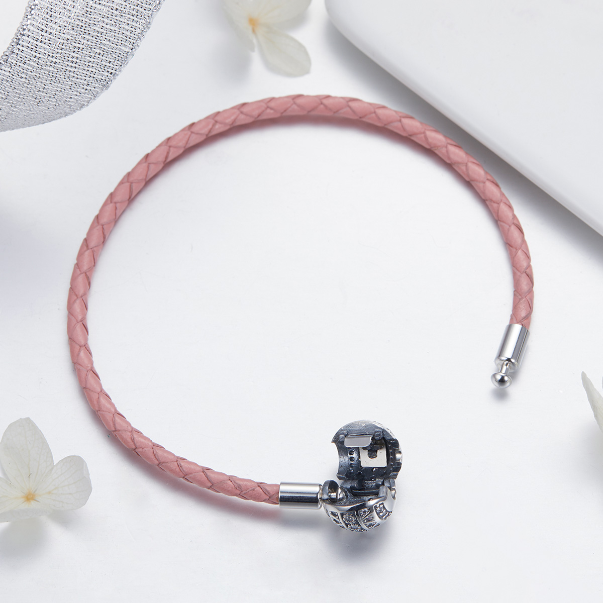 Pandora Style Meisjesachtige emotie Leren armband - SCB114