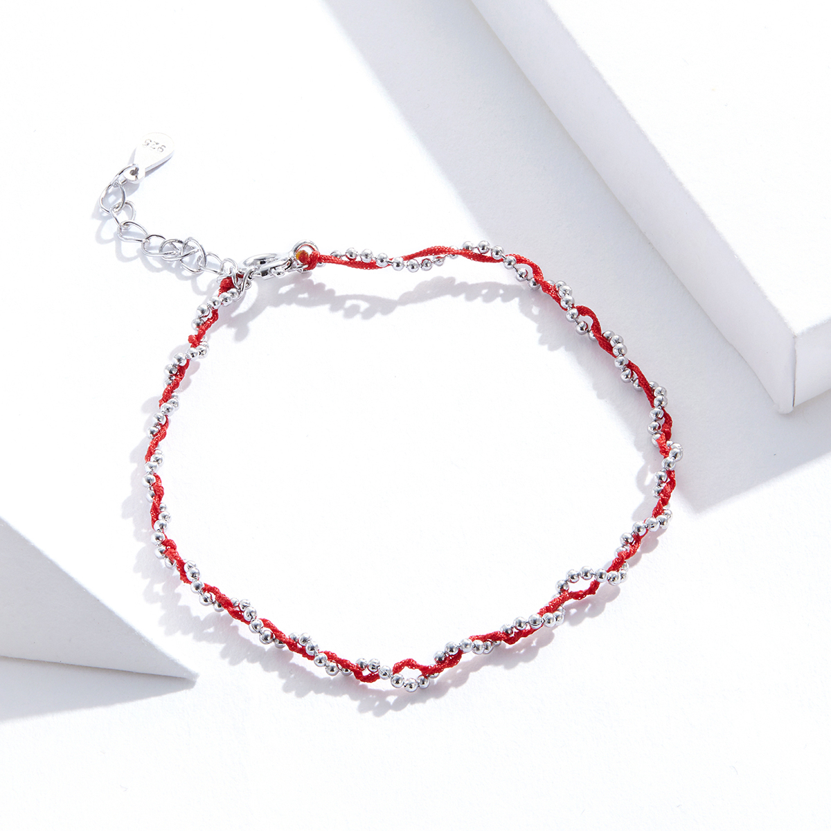 Pandora Style Rood touw Koordarmbanden - SCB173-RD