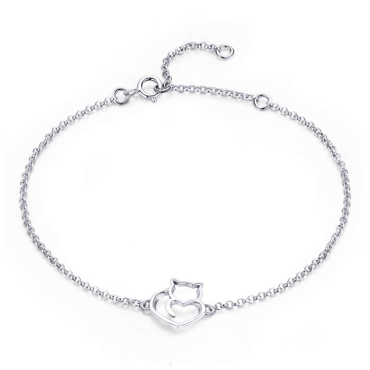 Pandora Style Rose Schattige kat Armband - SCB102-C