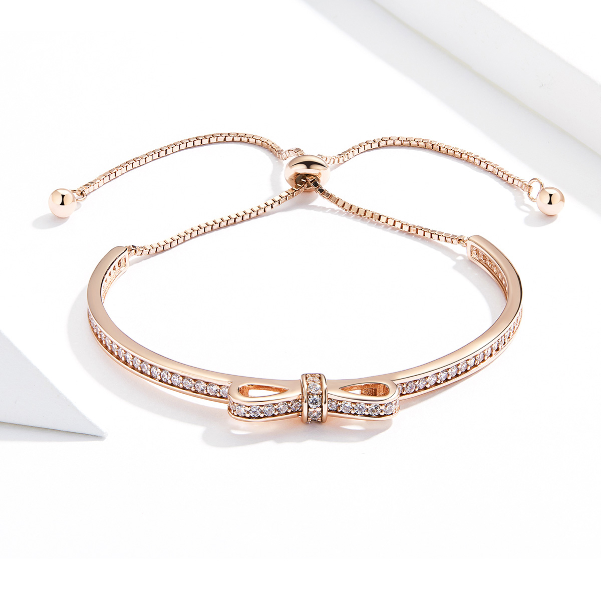 Pandora Style Rose Zoete Strik Bangle - SCB108-C