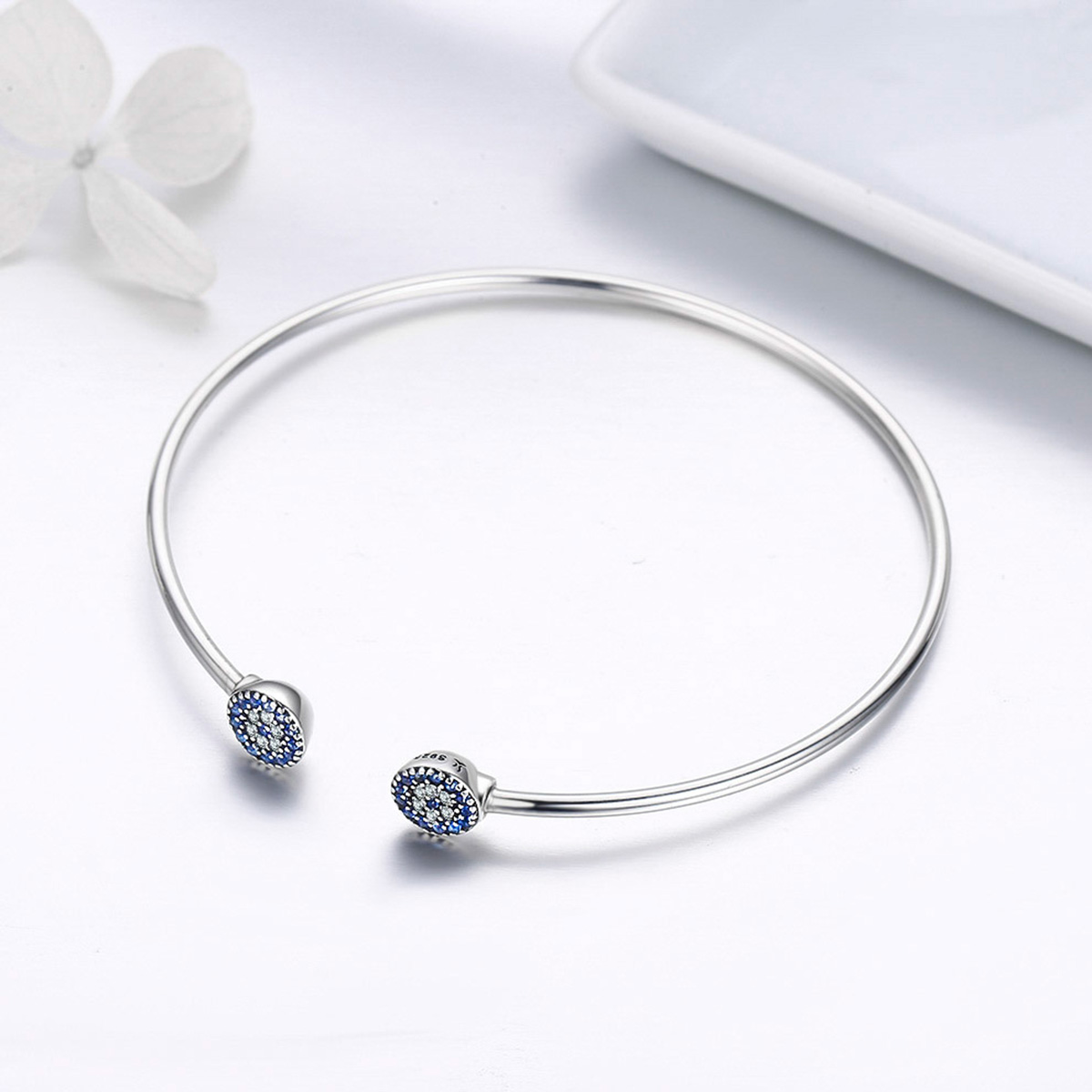 Pandora Style Schijnende sterren Open Bangle - SCB058