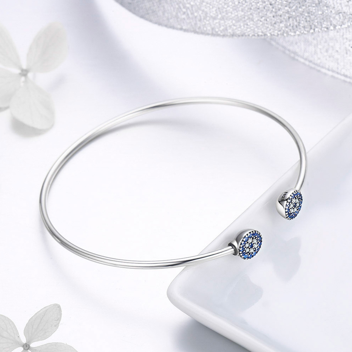 Pandora Style Schijnende sterren Open Bangle - SCB058