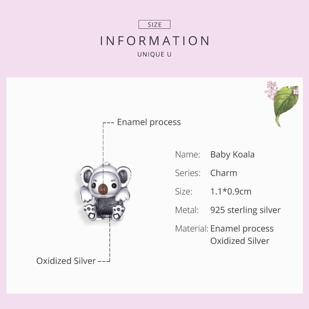 Pandora Style Baby Koala Bedel - SCC1304