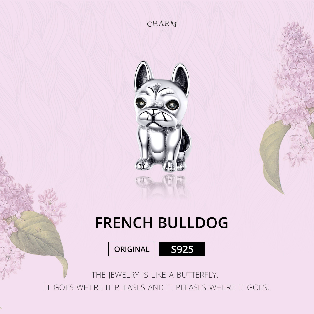 Pandora Style Franse bulldog Bedel - SCC1306