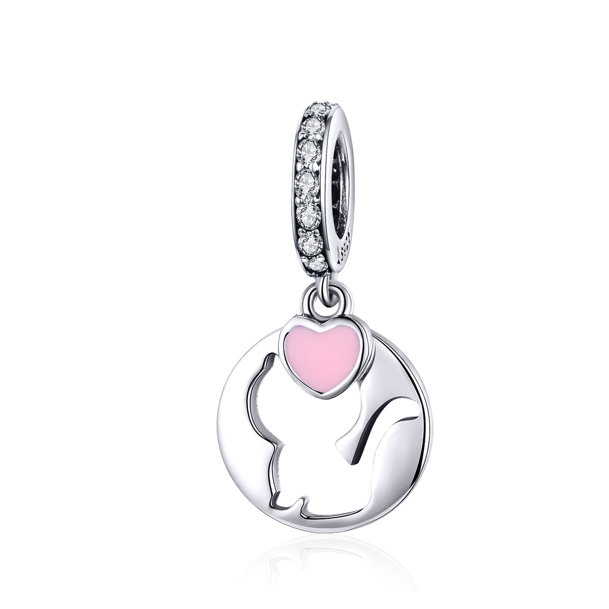 Pandora Style Gelukkige Kitty Hangende Bedel - SCC1140