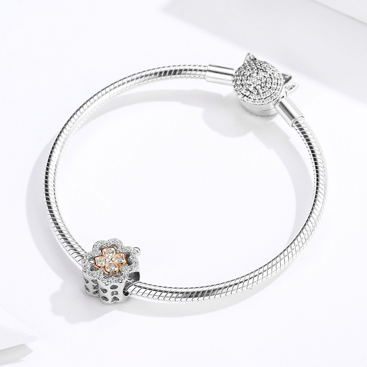 Pandora Style Klavertje vier Bedel - SCC1247