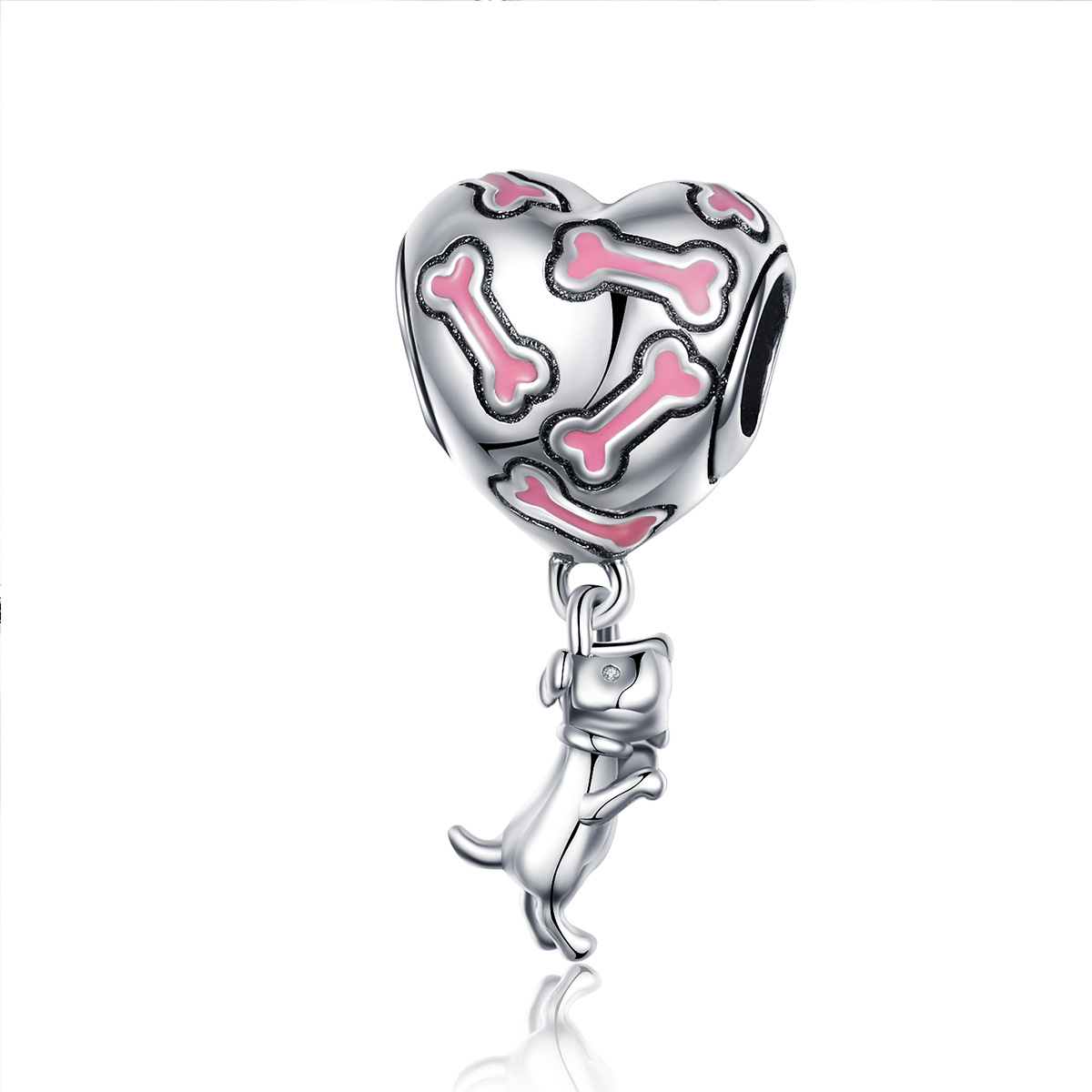 Pandora Style Leuk Puppy Hangende Bedel - SCC1199